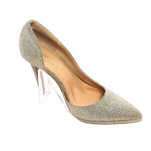 SHOE DAZZLE SILVER/GOLD SPARKLE HEELS | STYLE LIZAH | SIZE 7 - NWOT